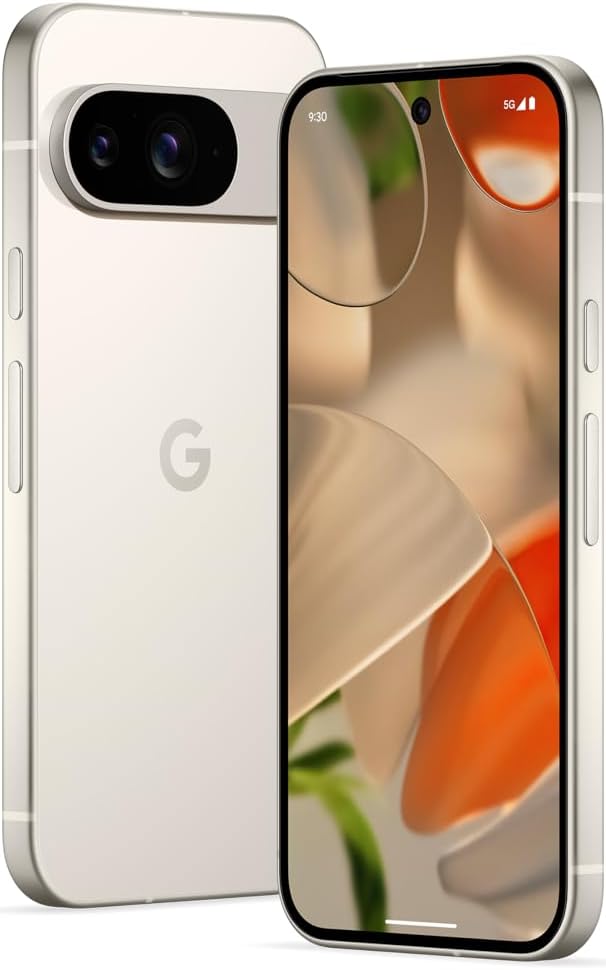 Google Pixel 9-128 GB - Unlocked Android Smartphone with Advanced Pixel Camera, 24+ Hour Battery Life, Fast Wireless Charging, Dual SIM, and Powerful Security - Porcelain