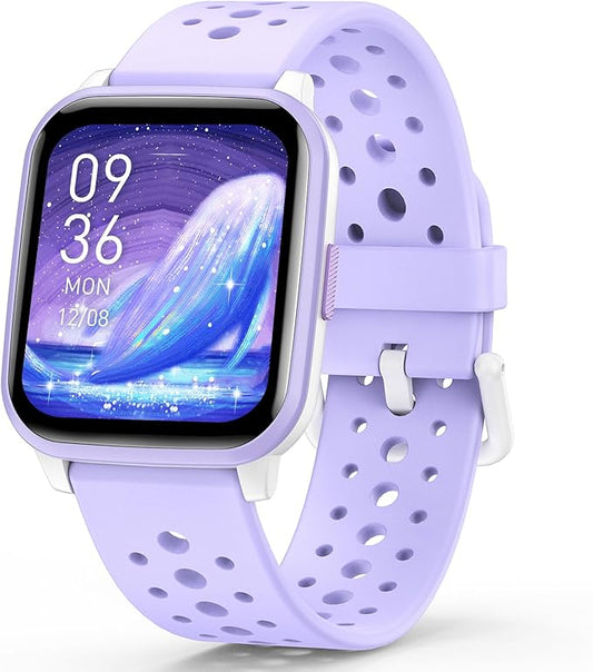 Butele Kids Smart Watch Girls Boys, Smart Watch for Kids Girls Smart Watch Gifts for 4-16 Years Old with Sleep Mode Multiple Sports Modes Pedometer Birthday Gift for Boys Girls (Purple)