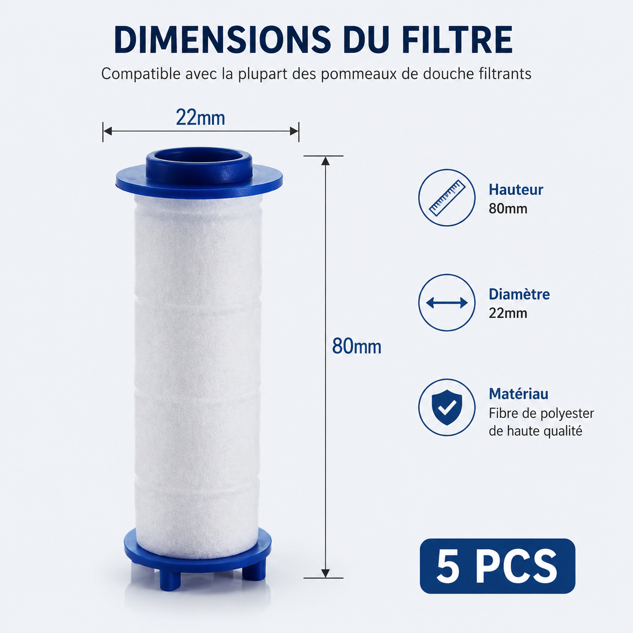 Pommeau de Douche Haute Pression 3 Modes