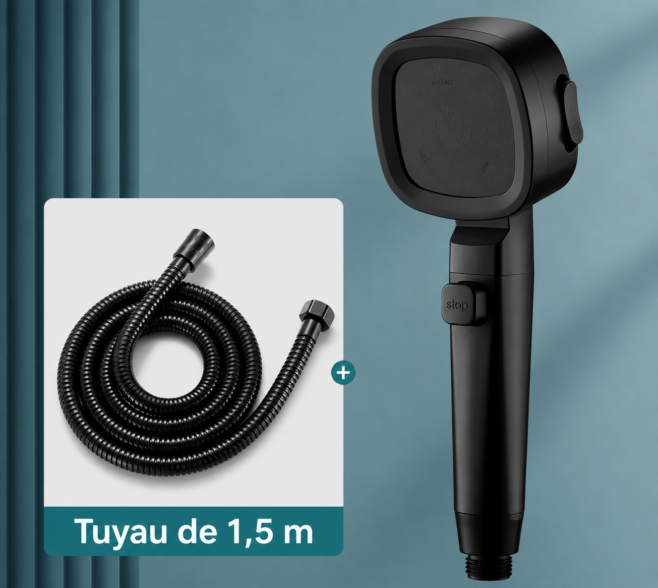 Pommeau de Douche Haute Pression 3 Modes